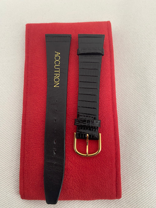 Accutron Black leather band