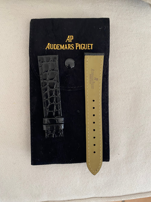 AUDEMARS PIGUET black leather strap 20mm